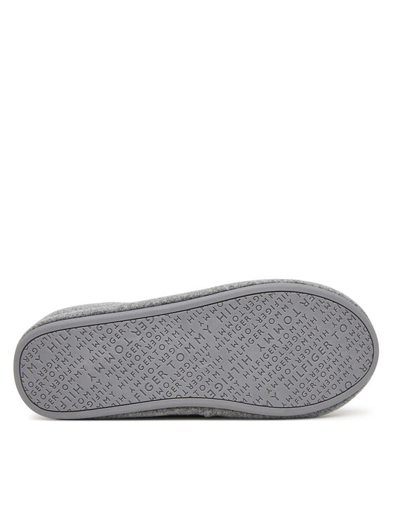 Tommy Hilfiger Пантофи Tommy Hilfiger Hilfiger Felt House Shoe FM0FM06017 Сив
