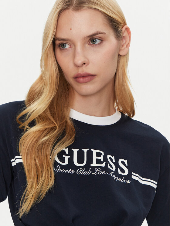 Guess Guess Футболка V5GI05 I3Z14 Cиній Regular Fit