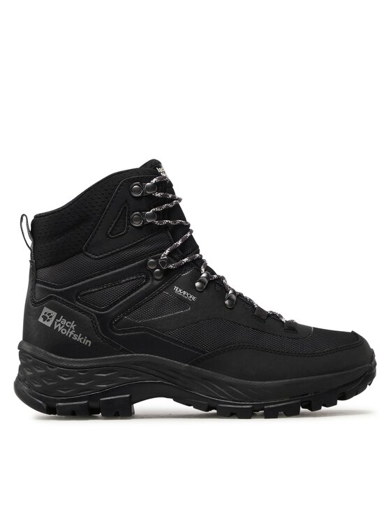 Jack Wolfskin Pārgājienu apavi Jack Wolfskin Rebellion Guide Texapore Mid M 4053791 Melns