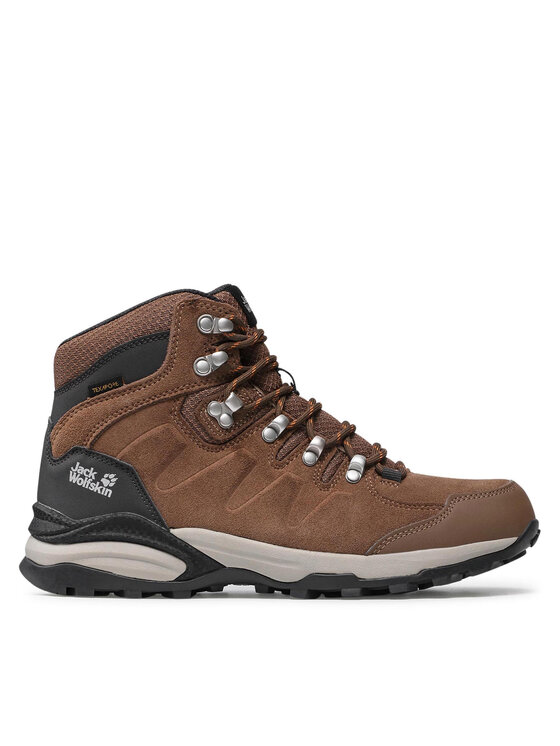 Jack Wolfskin Trekingová obuv Jack Wolfskin Refugio Texapore Mid W 4050871 Hnedá