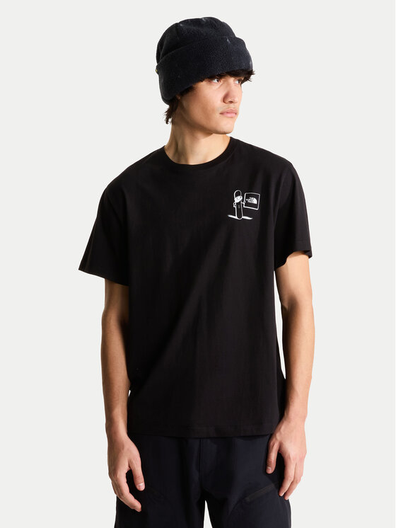 The North Face The North Face Camiseta Opposites Attract NF0A8JAN Negro Regular Fit