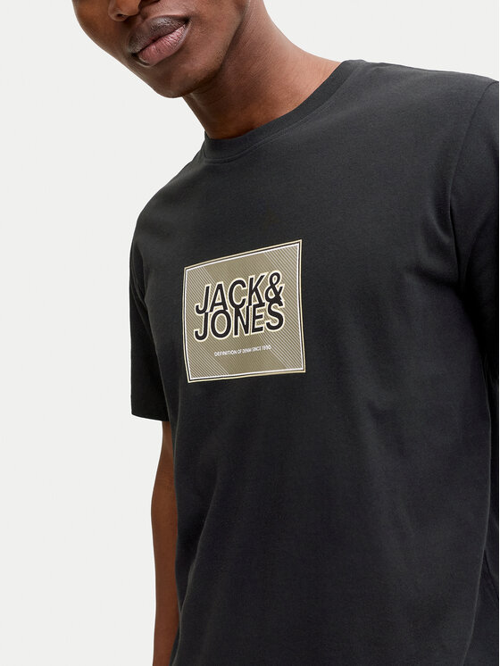 Jack & Jones Jack & Jones Футболка Jjrain Tee Ss Crew Neck 12288097 Чорний Regular Fit