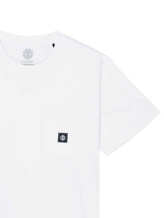 Element Element Camiseta Icon Label Pocket ELYKT00198 Blanco Regular Fit