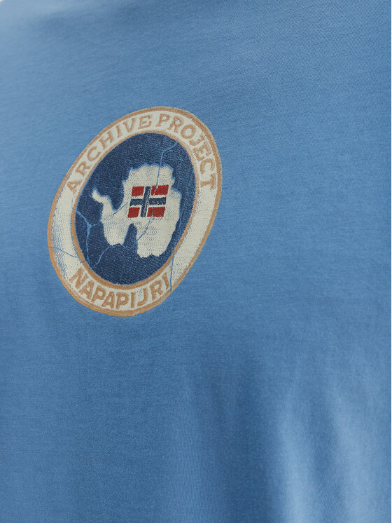 Napapijri Napapijri Camiseta S-Phos NP0A4G5A Azul Relaxed Fit