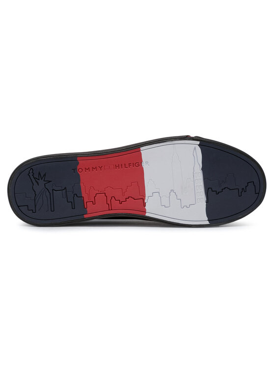 Tommy Hilfiger Sportcipők Tommy Hilfiger Corporate Leather Sneaker High FM0FM02984 Fekete