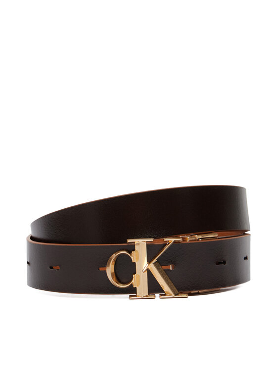 Calvin Klein Dámský pásek Calvin Klein Facet CK Pebble LV04F7044G Hnědá
