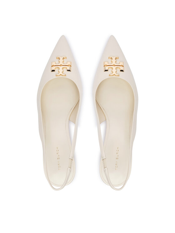 Tory Burch Туфлі Tory Burch Eleanor Slingback 181018 Кремовий