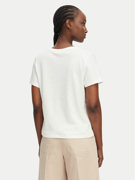 Tommy Hilfiger Tommy Hilfiger Camiseta WW0WW48704 Blanco Regular Fit