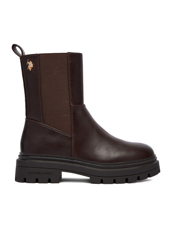 U.S. Polo Assn. Μποτάκια U.S. Polo Assn. EO-SVETA003W/GYE1 Καφέ