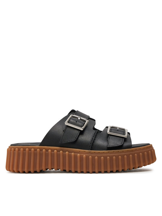 Clarks Чехли Clarks Torhill Slide 26176428 Черен