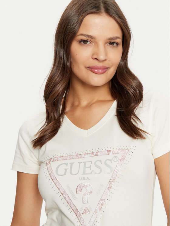 Guess Guess Футболка W5RI21 J1314 Écru Regular Fit