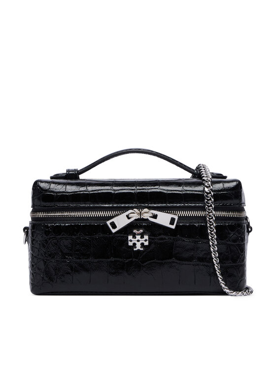 Tory Burch Ročna torba Tory Burch Charlie Embossed 185868 Črna