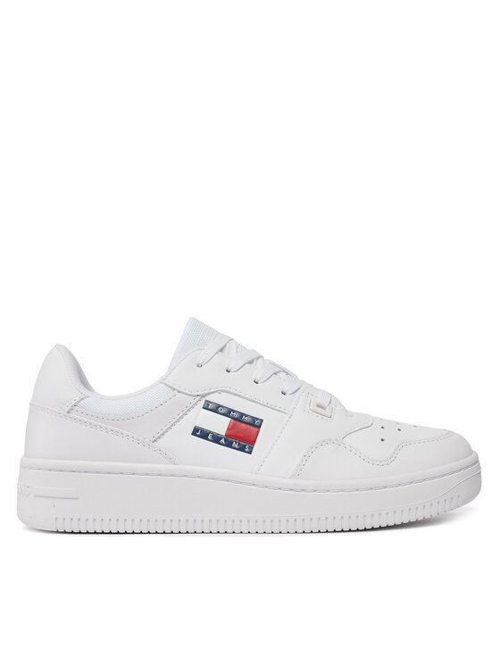 Tommy Jeans Laisvalaikio batai Tommy Jeans Tjw Retro Basket Ess EN0EN02505 Balta