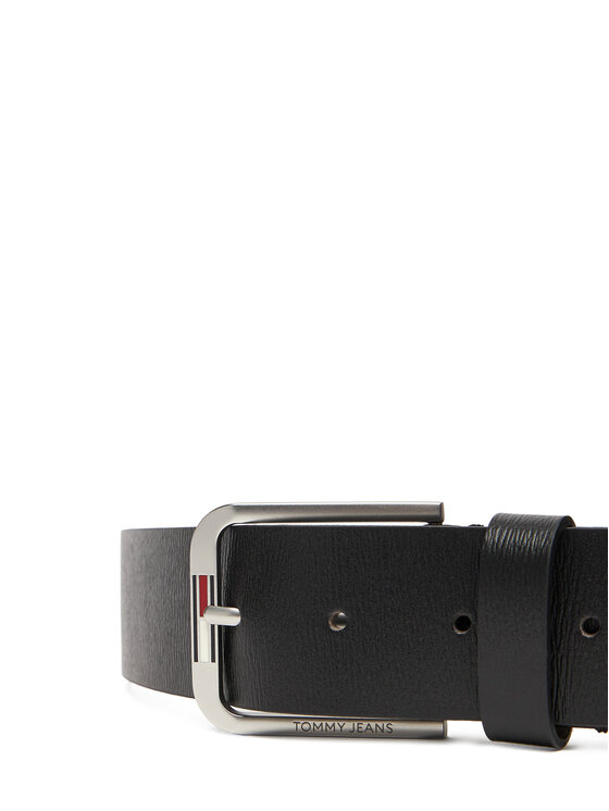 Tommy Jeans Pánský pásek Tommy Jeans Austin Distressed 4.0 AM0AM13690 Černá