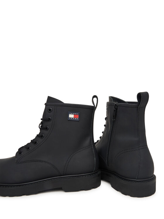 Tommy Jeans Polacchine Tommy Jeans Archive '01 Rubber Lace Boot EM0EM01781 Nero