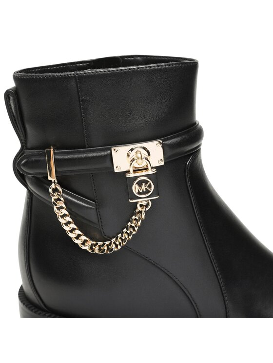 MICHAEL Michael Kors Čizme MICHAEL Michael Kors Hamilton Flat Bootie 40F3HAME5L Crna