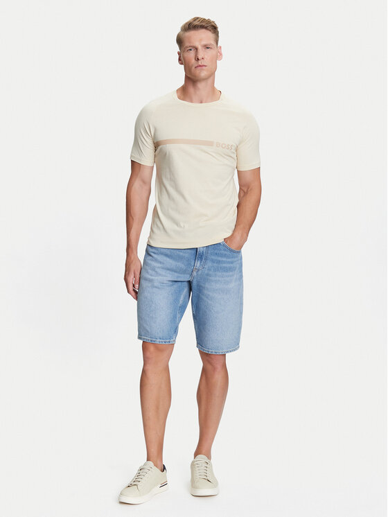 BOSS BOSS Camiseta 50517970 Beis Slim Fit