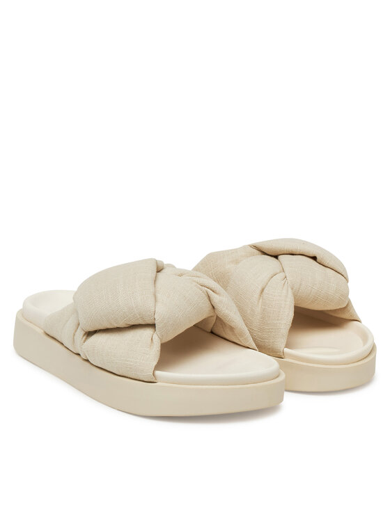 Inuikii Шльопанці Inuikii Oversized Linken Knot-147 1028 Écru