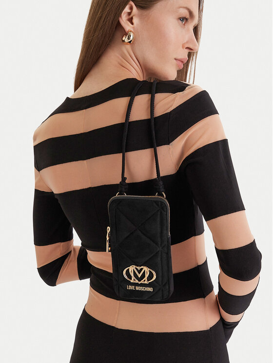 LOVE MOSCHINO Telefona somiņa LOVE MOSCHINO JC5645PP0NKE0000 Melns