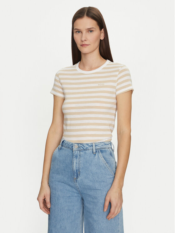 BOSS BOSS Majica Esla 50504192 Bež Regular Fit