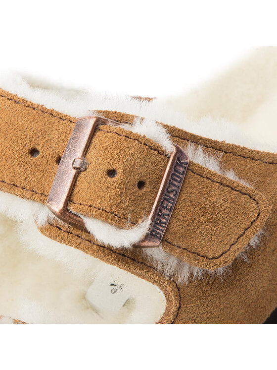 Birkenstock Тапочки Birkenstock Arizona Fur 1001135 Коричневий
