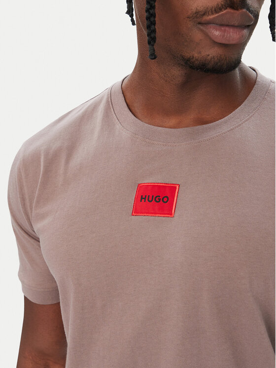 HUGO HUGO Camiseta Diragolino212 50447978 Marrón Regular Fit