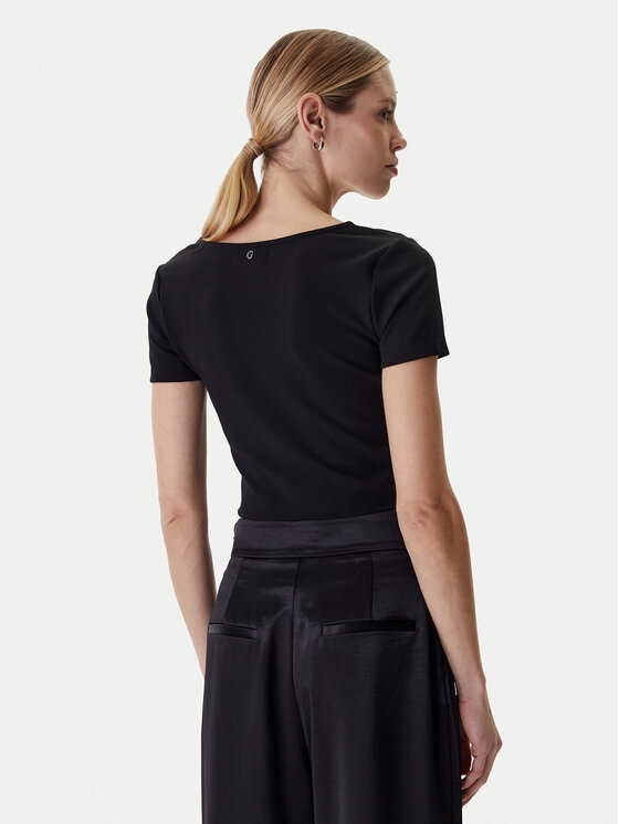Guess Guess Блузка W6RP08 KCBO2 Чорний Classic Fit