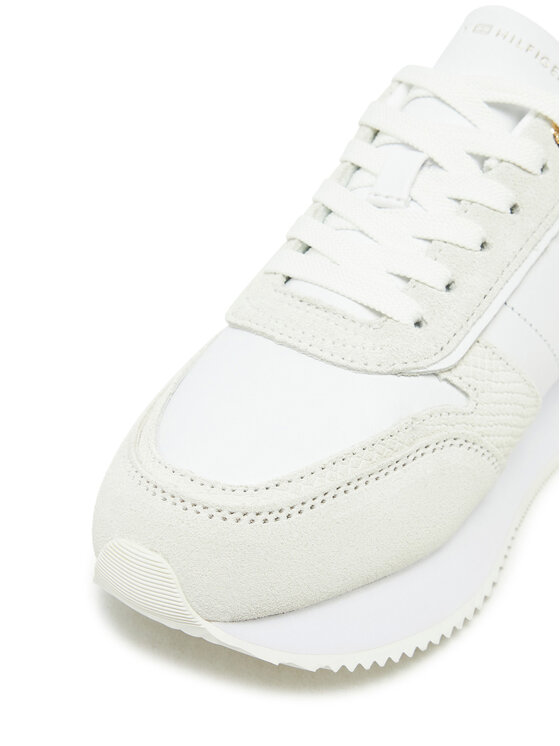 Tommy Hilfiger Sneakersy Tommy Hilfiger Th Fashion Runner FW0FW08475 Biela