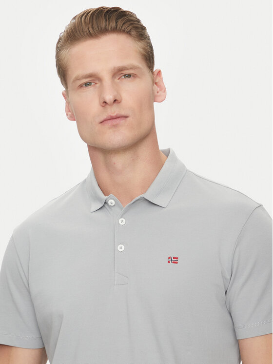 Napapijri Napapijri Polo marškinėliai Ealis NP0A4H8B Pilka Regular Fit