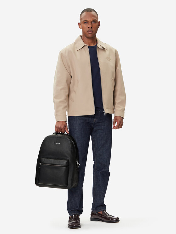 Tommy Hilfiger Mochila Tommy Hilfiger Th Business Leather Backpack AM0AM13641 Negro