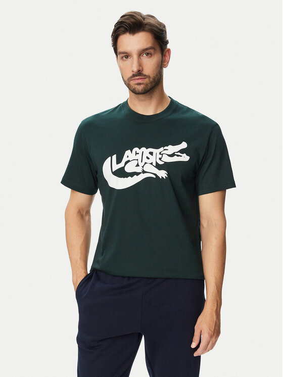 Lacoste Lacoste Camiseta TH9990 Verde oscuro Classic Fit