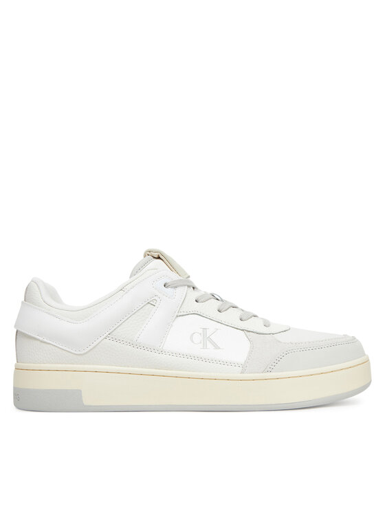 Calvin Klein Jeans Sneakersy Calvin Klein Jeans Basket Cup Low Laceup Lth Mix YM0YM01308 Biela