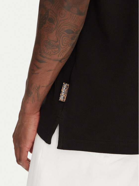 Just Cavalli Just Cavalli Поло 78OAGT15 Чорний Regular Fit