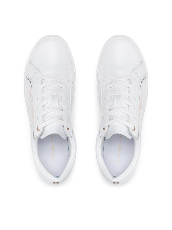 Tommy Hilfiger Sneakers Tommy Hilfiger Signature Sneaker FW0FW06322 Alb