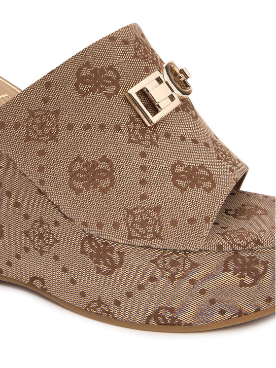 Guess Шльопанці Guess FLJEVZ FAL04 Світло-бежевий