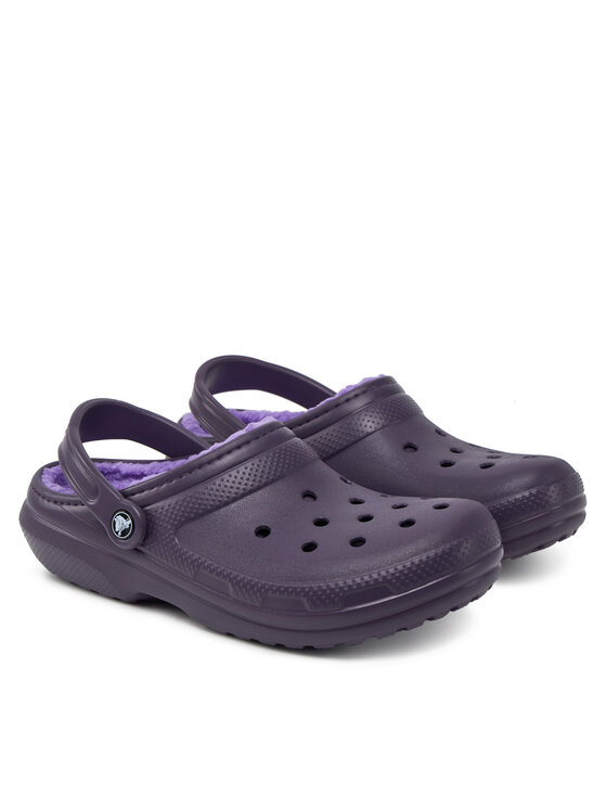 Crocs Παντόφλες Crocs Classic Lined Clog 203591 Μωβ