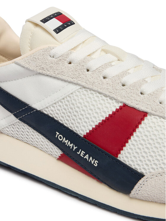 Tommy Jeans Zapatillas Tommy Jeans Retro Runner Archive Open Mesh EM0EM01715 Blanco