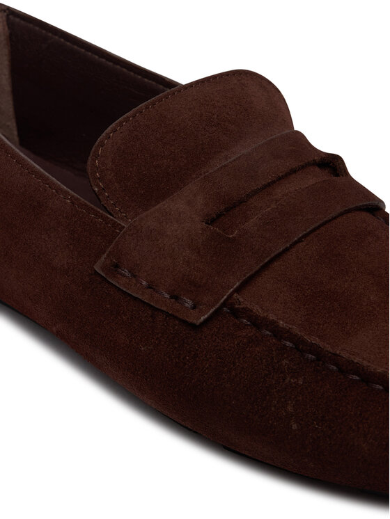 Calvin Klein Mocasini Calvin Klein Square Driver Suede HW0HW02844 Vișiniu