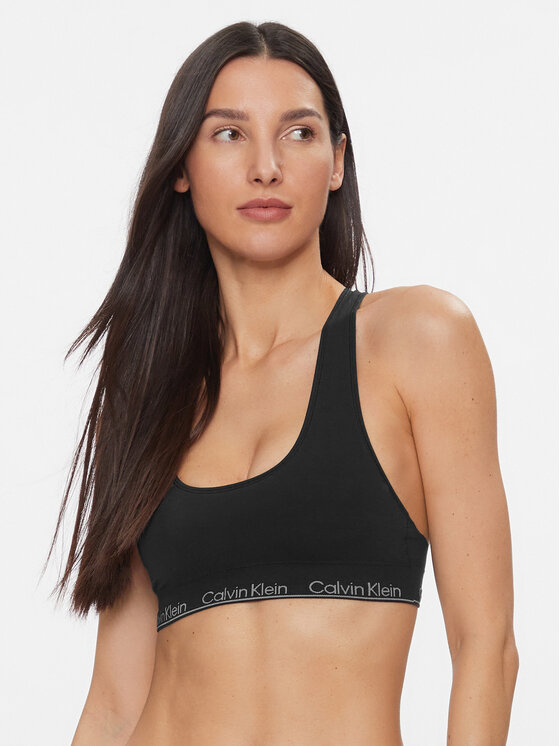 Calvin Klein Underwear Calvin Klein Underwear Top nedrček Racerback Bralette 000QF7317E Črna