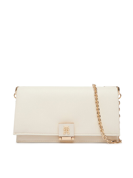 Tommy Hilfiger Дамска чанта Tommy Hilfiger Th Her Chain Crossover AW0AW17403 Екрю