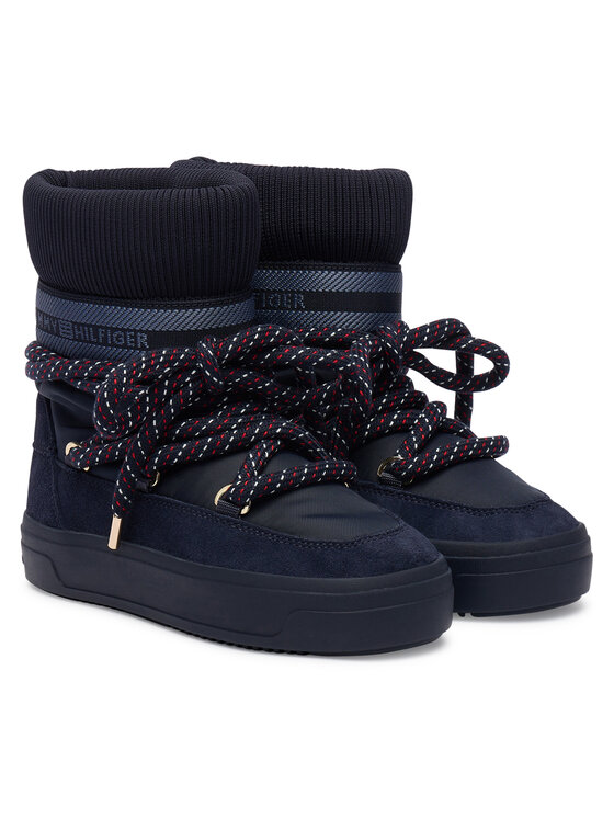 Tommy Hilfiger Μπότες Χιονιού Tommy Hilfiger Tommytech Rwb Snowboot Warm FW0FW09163 Σκούρο μπλε