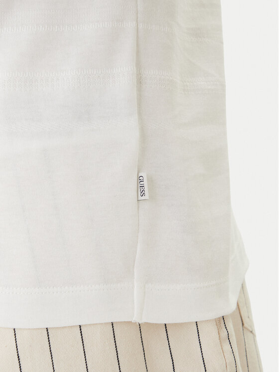 Guess Jeans Guess Jeans Camiseta M6GIZ3 KE942 Écru Regular Fit