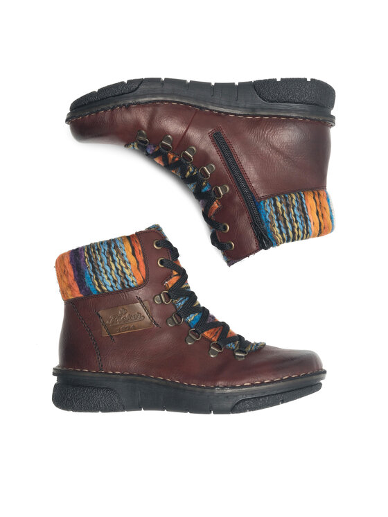 Rieker Botines planos Rieker 73343-35 Guinda/burdeos