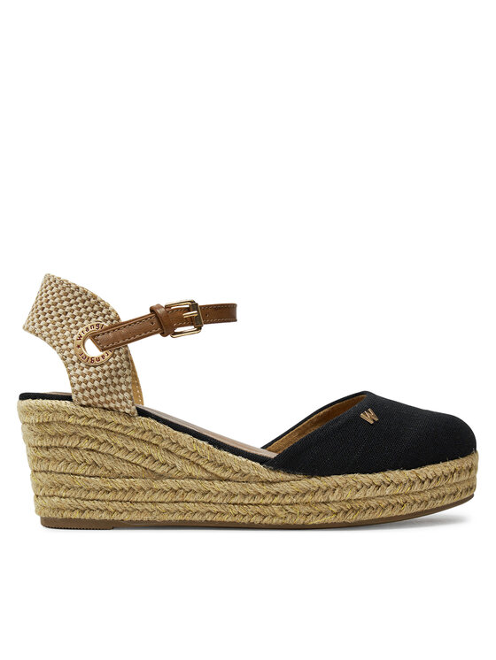 Wrangler Espadrilky Wrangler Bela Women Semi Wedge 20241055 Čierna