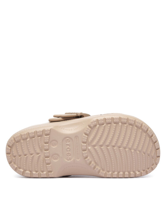 Crocs Şlapi Crocs Classic Enamel Buckle Clog 213347 Bej