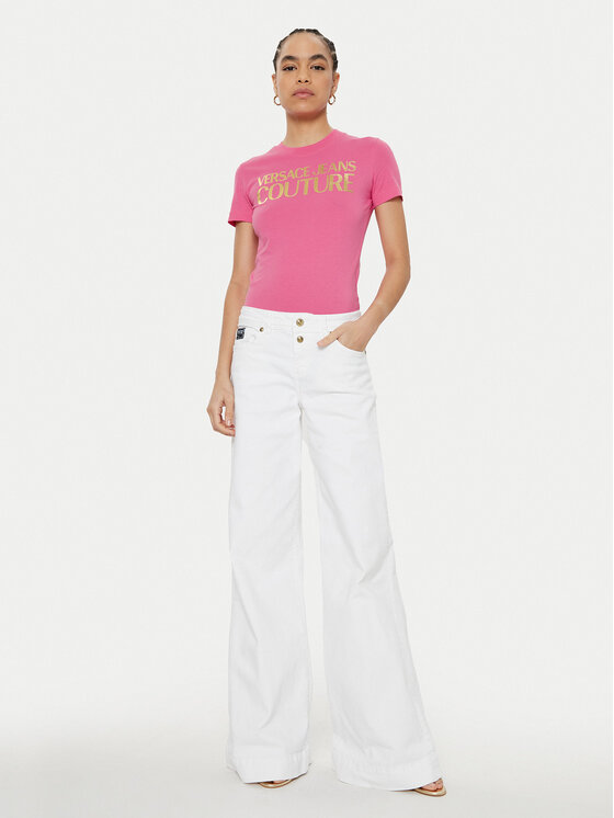 Versace Jeans Couture Versace Jeans Couture Футболка 78HAHT01 Рожевий Regular Fit