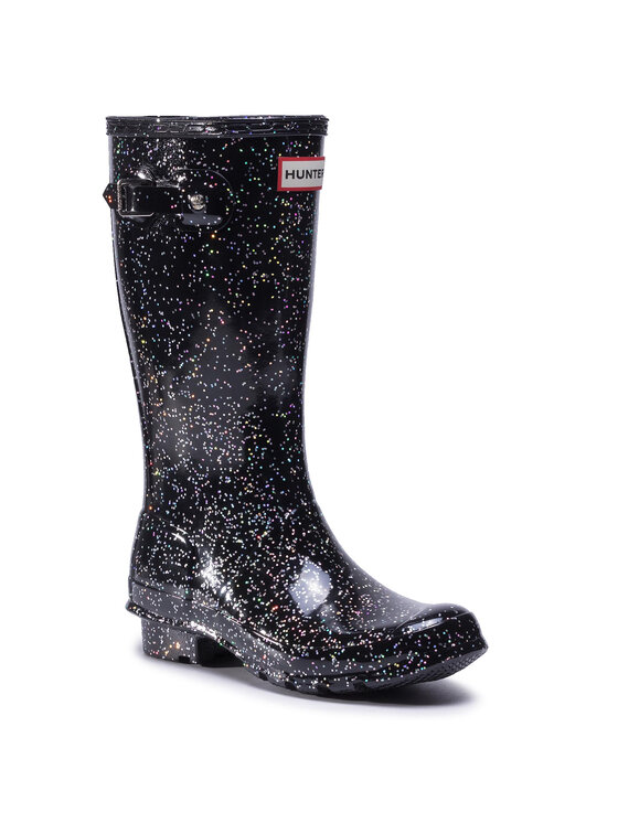Hunter Gumáky Hunter Org Kids Giant Glitter Boots JFT6075RGT Čierna