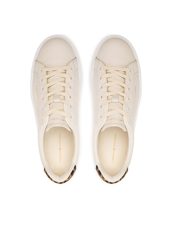Tommy Hilfiger Sneakersy Tommy Hilfiger Th Feminine Platform Cheetah FW0FW09693 Beżowy jasny