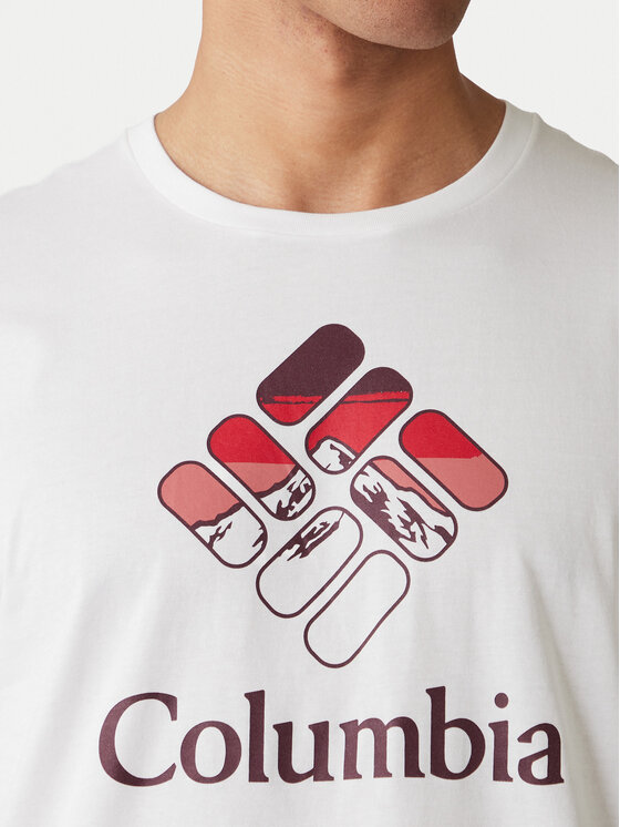 Columbia Columbia Camiseta Graphic 2155031 Blanco Regular Fit