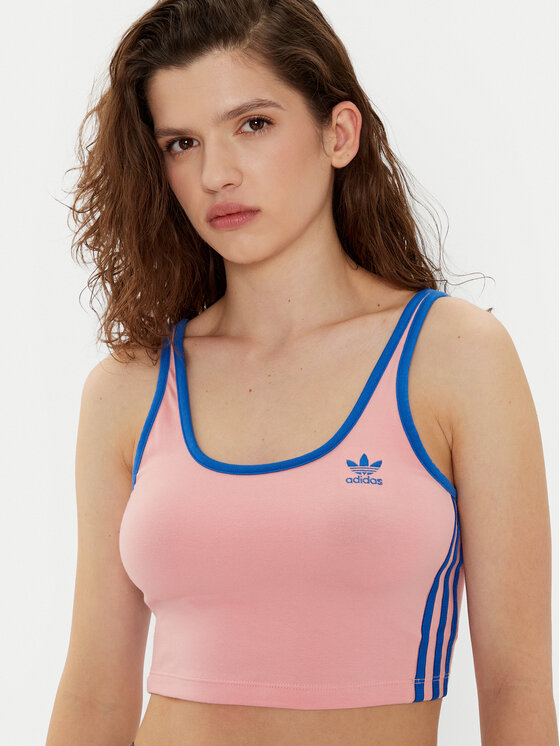 adidas adidas Топ adicolor 3-Stripes JP2293 Рожевий Slim Fit